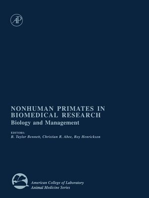 cover image of Nonhuman Primates in Biomedical Research
